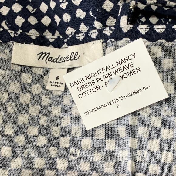 NEW Madewell Dark Nightfall Nancy Midi Dress Cami V Neck Sundress Size 6 - Picture 8 of 11